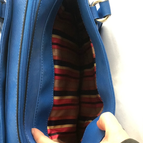 Cobalt Blue Tignanello Crossbody Tote - Picture 5 of 8